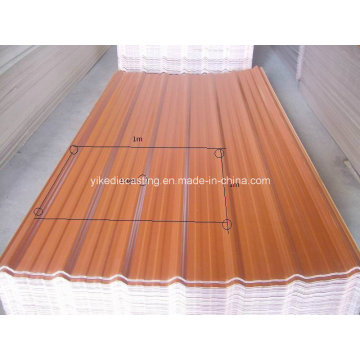 Material de construcción de plástico de 3 capas a prueba de UV para techo